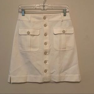 Loft petites cream safari skirt size 4p